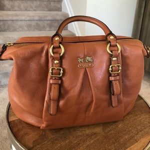 Coach Madison Leather Juliette Cognac Satchel